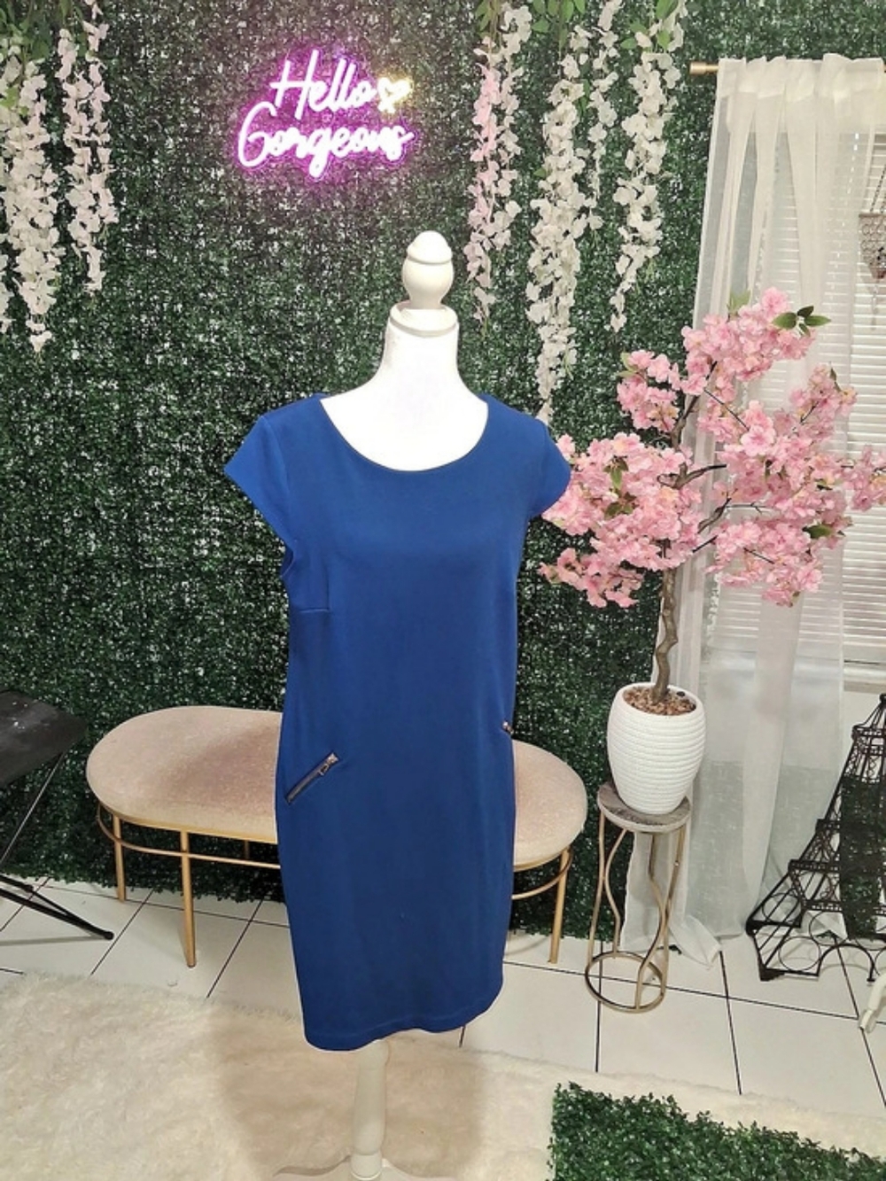 Madison Leigh Short Sleeve Midi Dress Like New